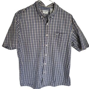 Dockers Men's Blue Plaid Shirt Size Large